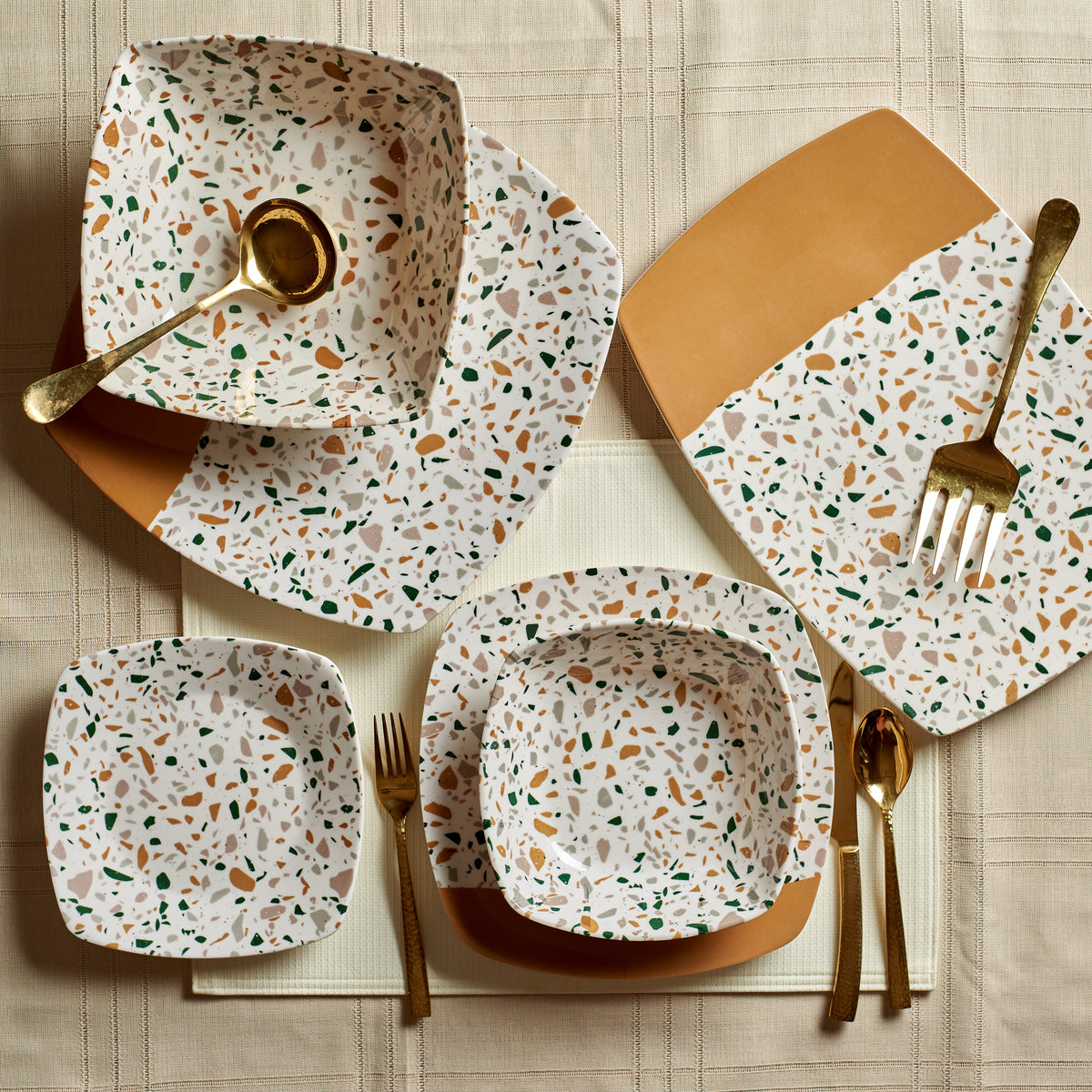 Piece Dinnerware Terrazzo Dinner Set Terrazzo Corelle Signature