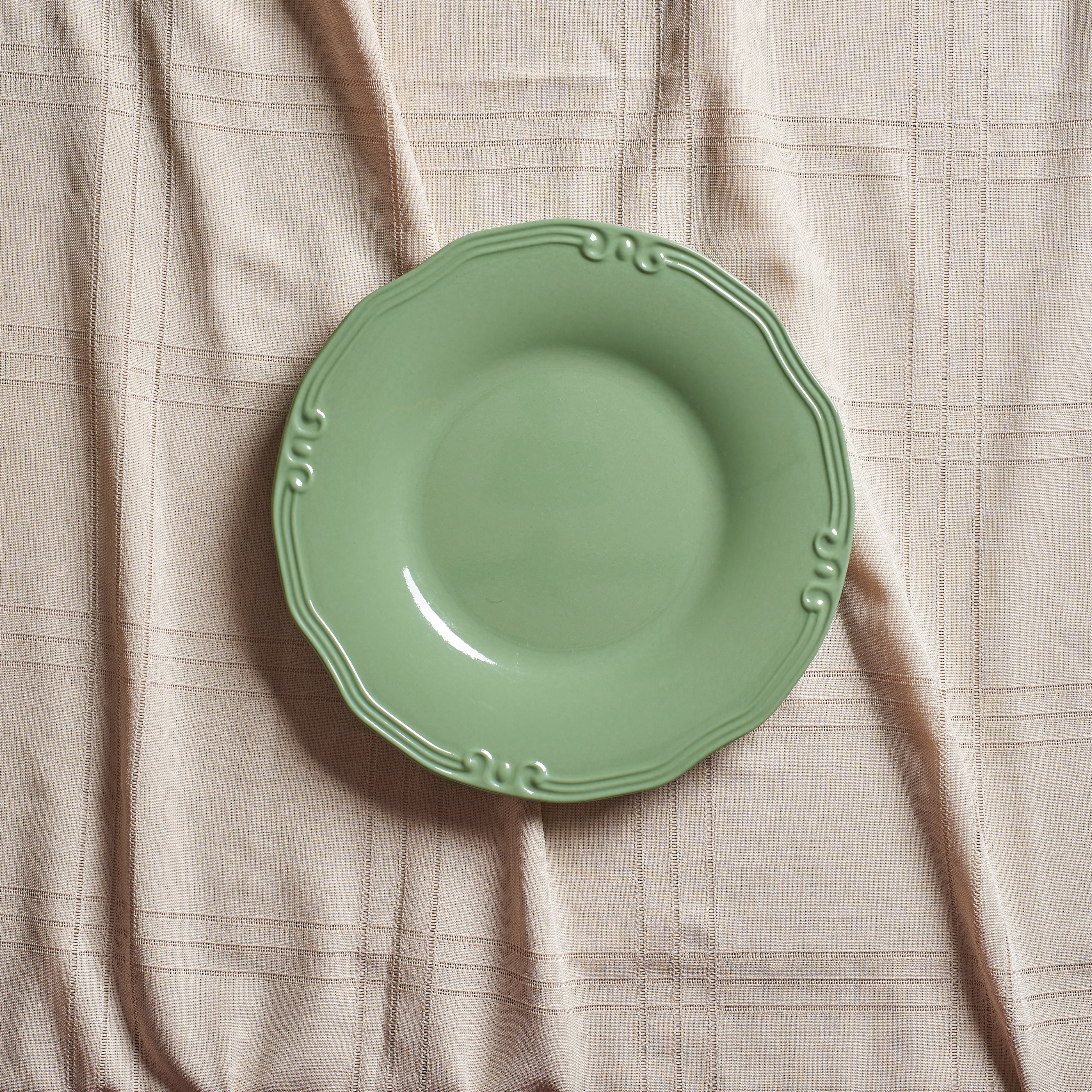 Green Round Serving Platter