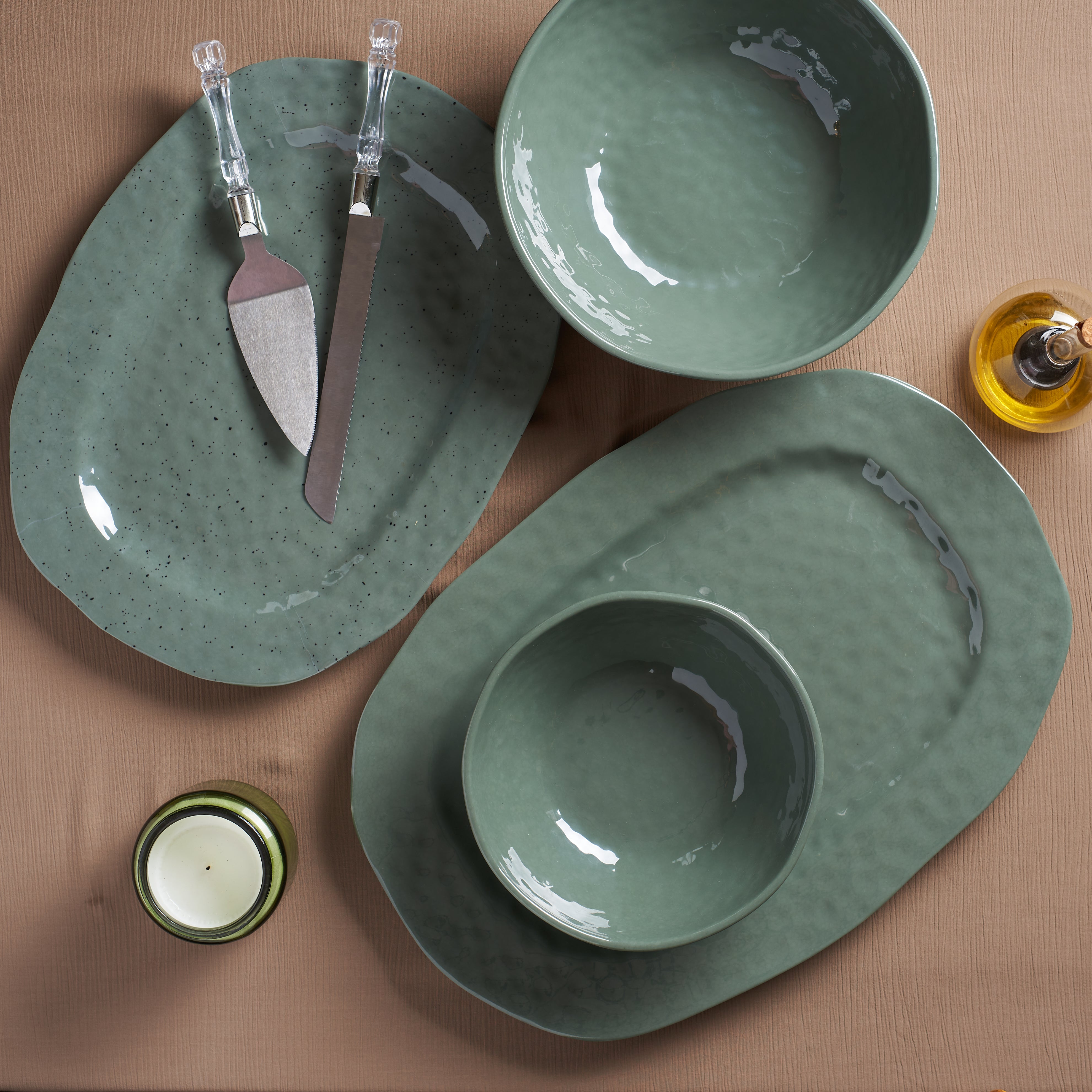 Olive Stone Large Serving Platter