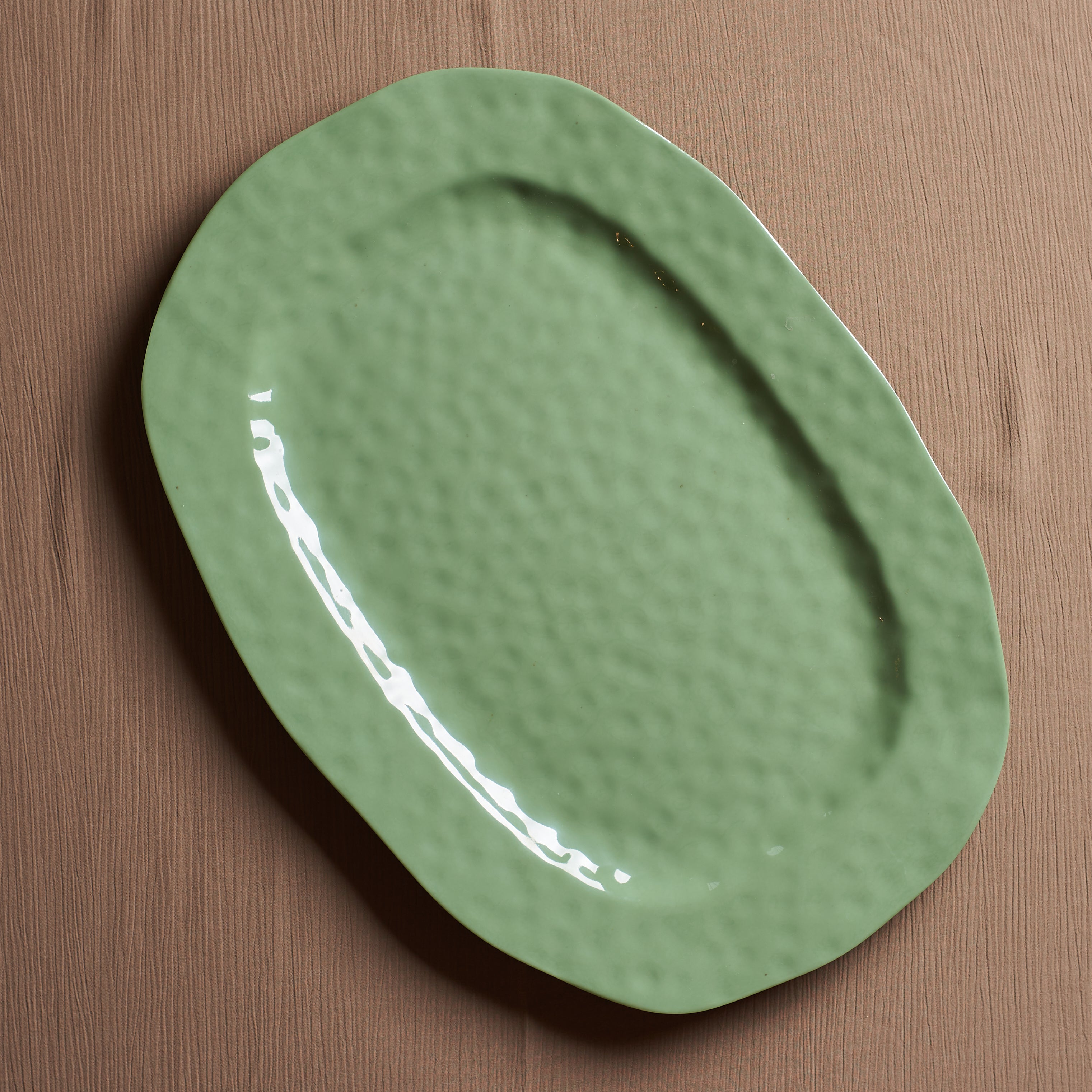 Green Large Serving Platter