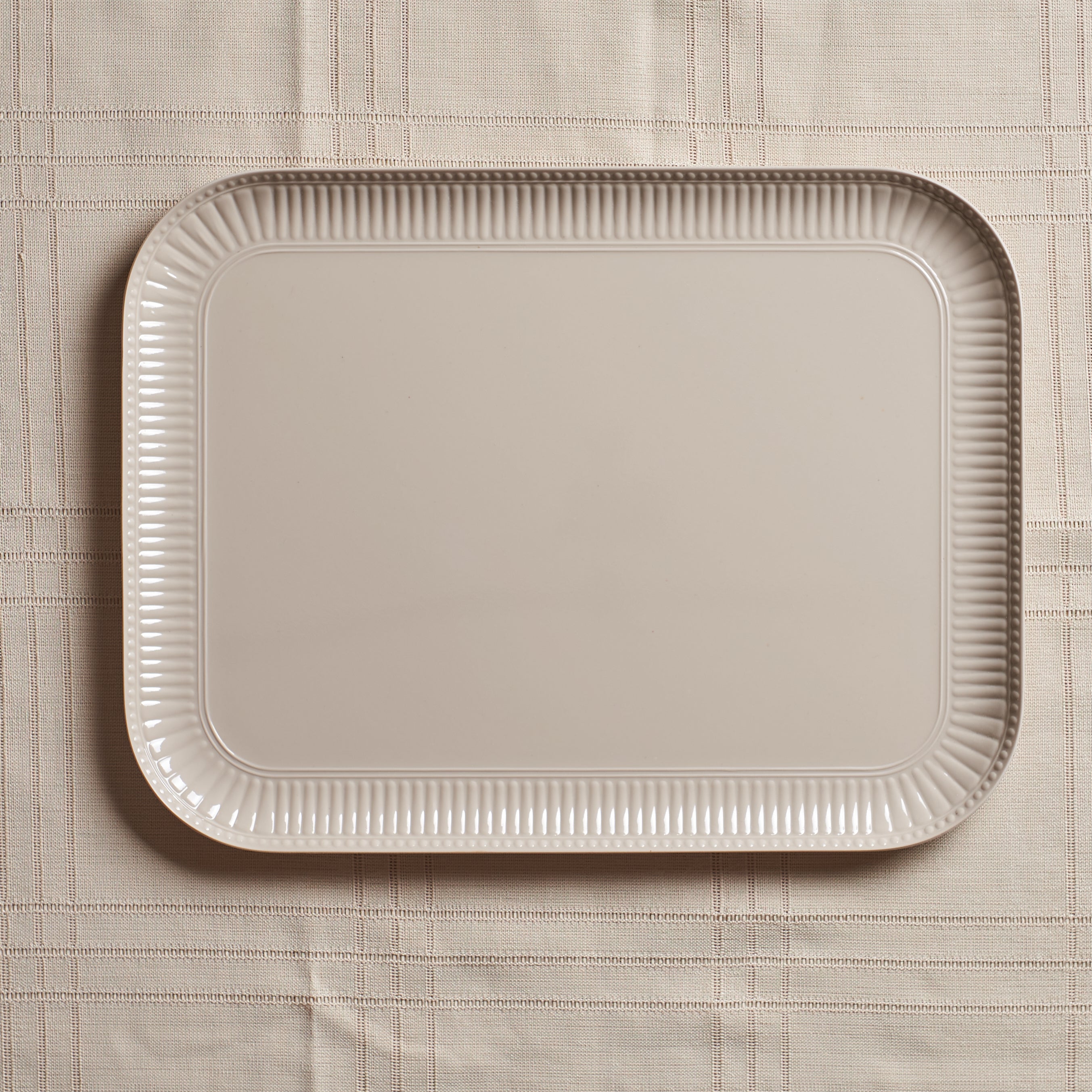 Cream Squared Tray