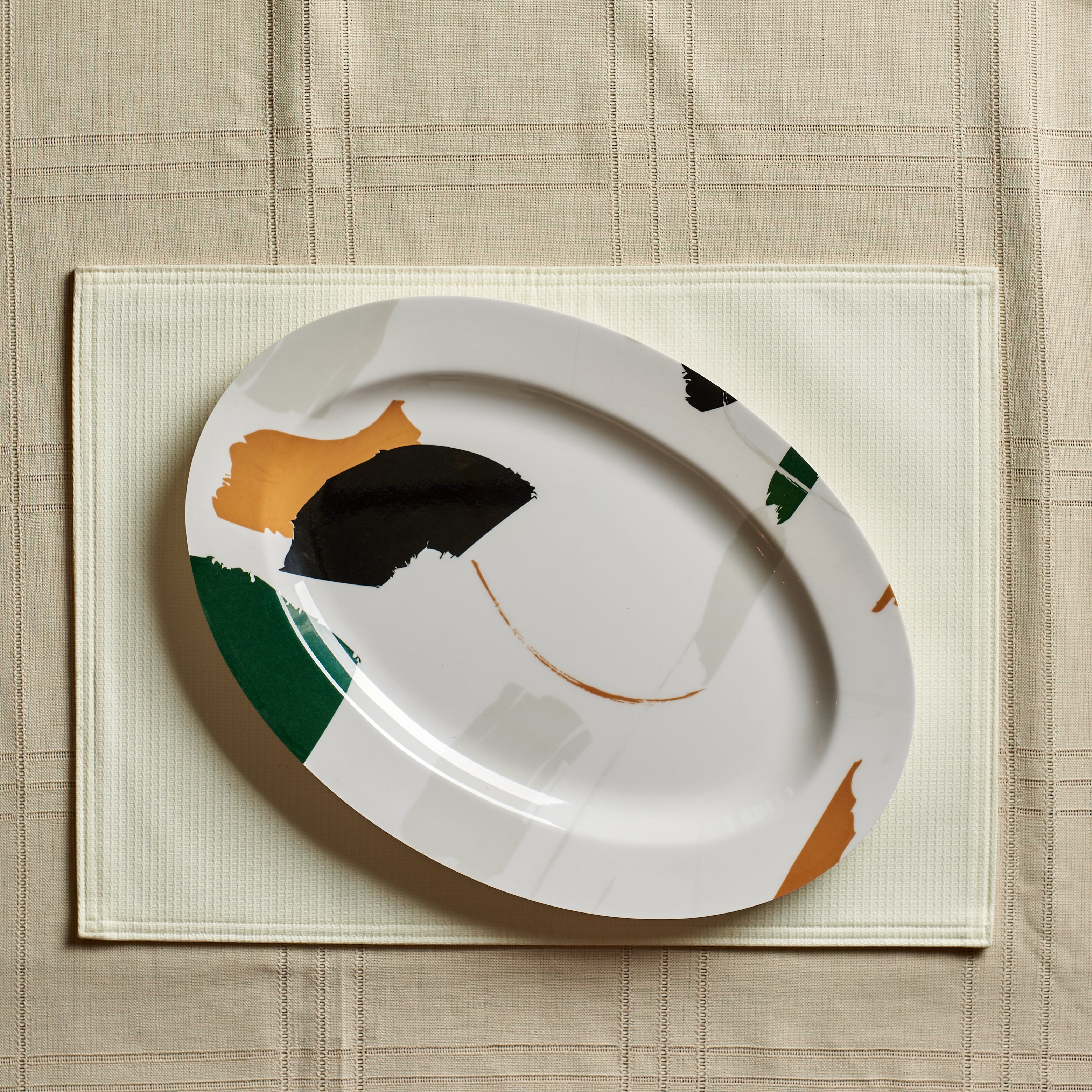 Brush Oval Platter