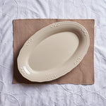 Cream Oval Bowl